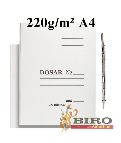 Dosar din carton cu șină A4, 220 gr.